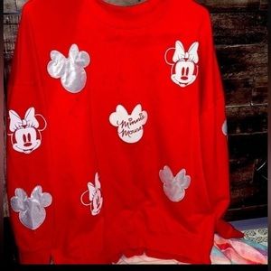 Minnie Mouse Silver Icon Pullover Sweatshirt for Women